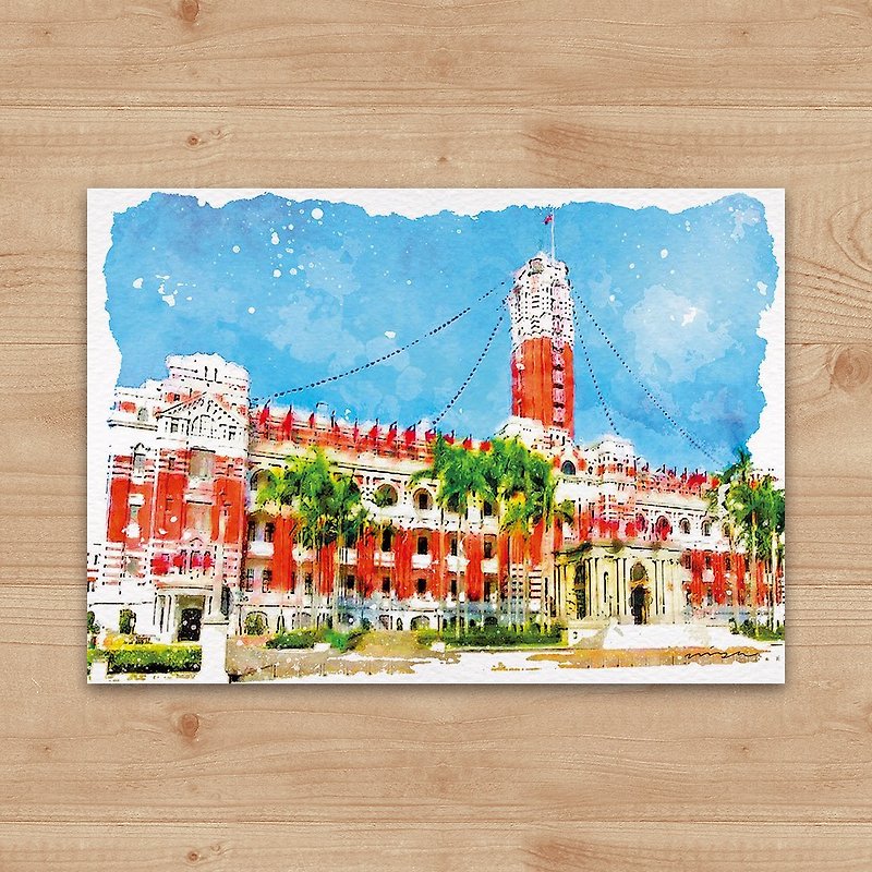 Postcard Painting Series-Presidential Palace - Cards & Postcards - Paper White