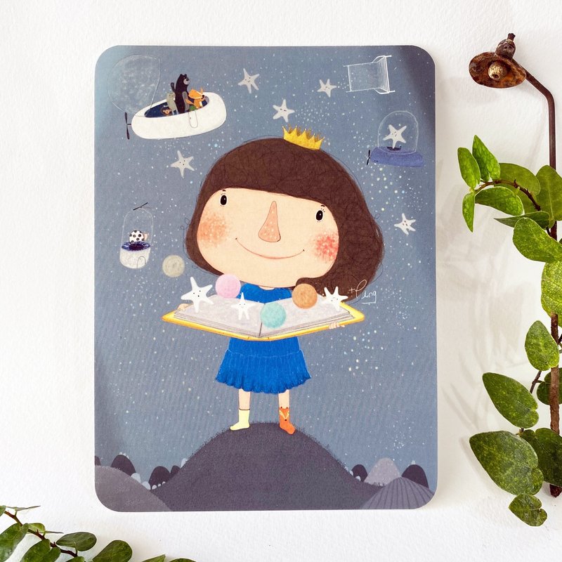 Universal Card/Blessing Card/Thank You Card/Dolly Dolly/Magic of the Universe - Cards & Postcards - Paper Blue