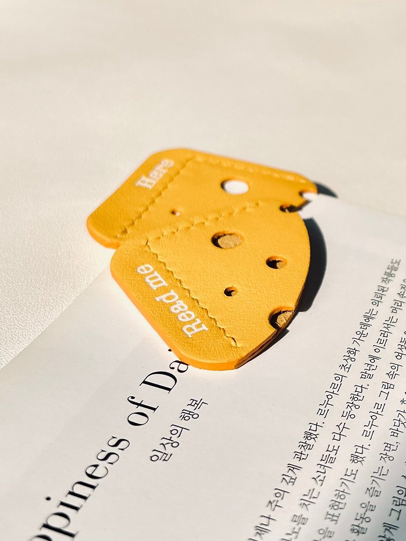 Leather Cheddar Cheese Bookmarks - ที่คั่นหนังสือ - หนังแท้ สีเหลือง