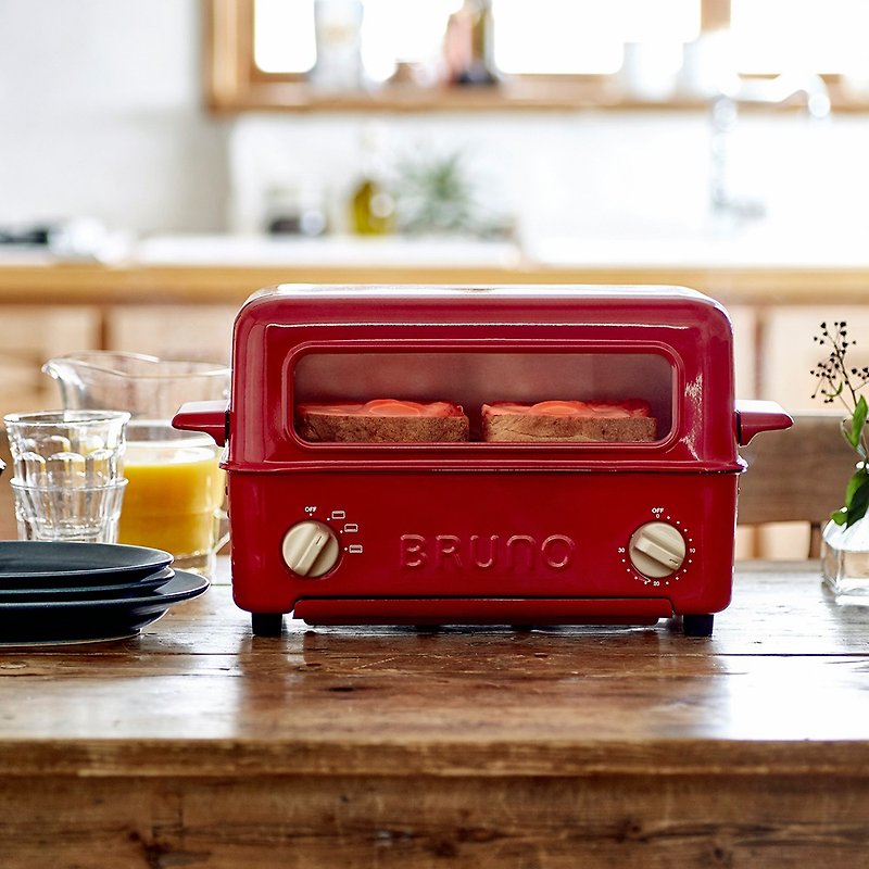 其他金屬 廚房家電 紅色 - 日本BRUNO上掀式水蒸氣循環燒烤箱(紅色)