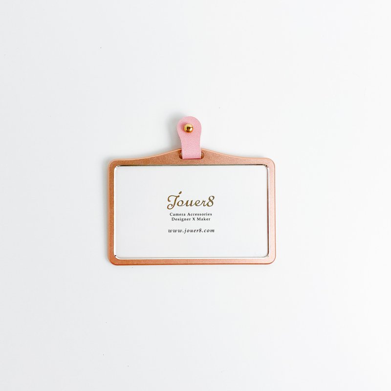 Ultra Lightweight Aluminum Alloy ID Holder [Horizontal] Seven Colors - Gentle Rose Gold - ID & Badge Holders - Aluminum Alloy Multicolor