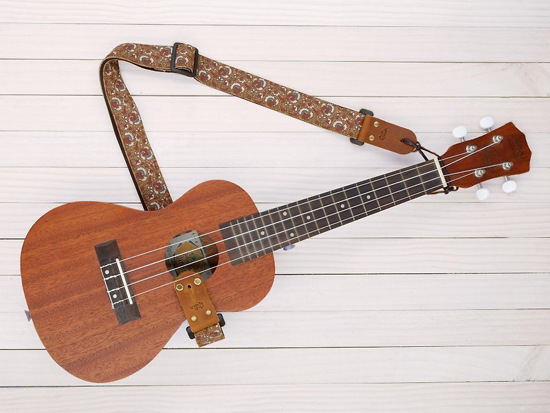 Brown Retro Ukulele Strap - Guitars & Music Instruments - Genuine Leather Brown