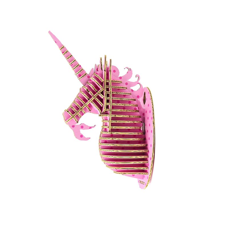 ユニコーン3D手作りDIYの家庭装飾ピンクウェーブスポット小 - ウォールデコ・壁紙 - 紙 ピンク