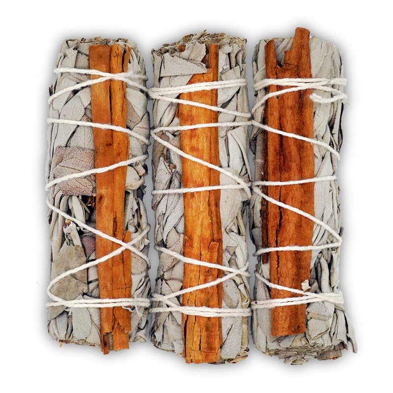 Faiza Naturals 加洲肉桂白鼠尾草煙薰棒 4寸 一束 真空包裝 - 香氛/精油/擴香 - 植物．花 綠色