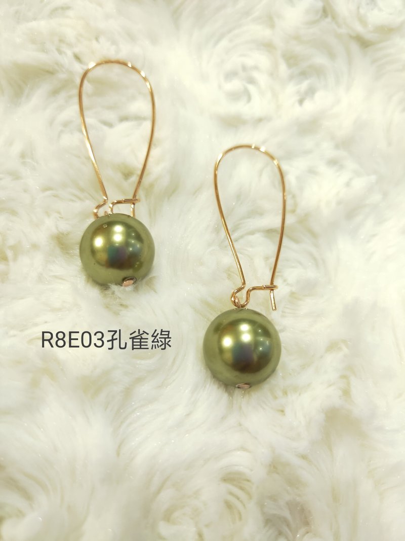 *我是設計*R8E03施華洛世奇水晶珍珠耳環 - 耳環/耳夾/耳骨夾 - 珍珠 