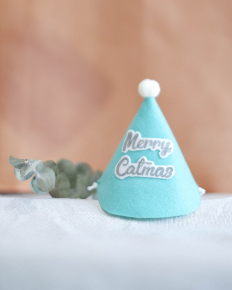 Christmas hat for pet, Cat Accessories, Santa Claus Hat For Cats,Santa hat,Green - 項圈/牽繩 - 棉．麻 綠色