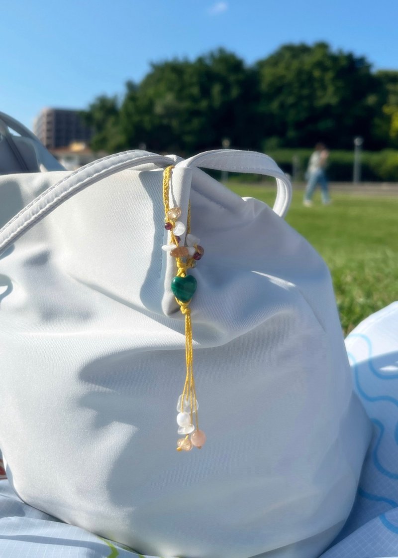 槲寄生下的吻__天然石 蠟繩 編織 串珠 包掛 聖誕 風格 禮盒 - 吊飾/掛飾 - 半寶石 