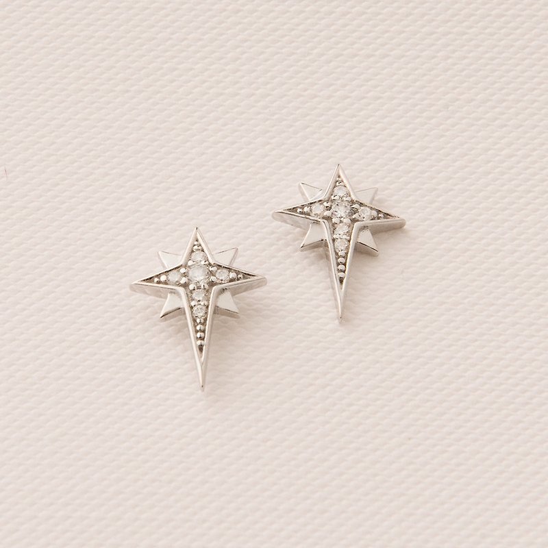 Star of Bethlehem earrings - ต่างหู - โลหะ สีเงิน