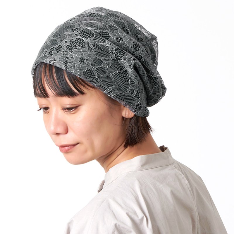 ラッセル レース オーガニックコットン ビック ワッチ - 帽子 - 其他材質 灰色