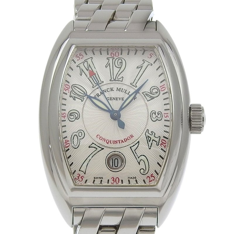 【日本直送】フランクミュラー FRANCK MULLER コンキスタドール 腕時計 8005SC Cal.2800SC 自動巻き SS シルバー文字盤 【中古】 - 女錶 - 不鏽鋼 銀色