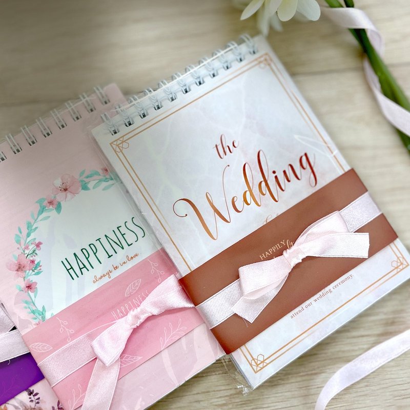 隨身筆記本-婚禮小物-二次進場-桌上禮-送客禮-婚禮佈置 - 筆記本/手帳 - 紙 白色