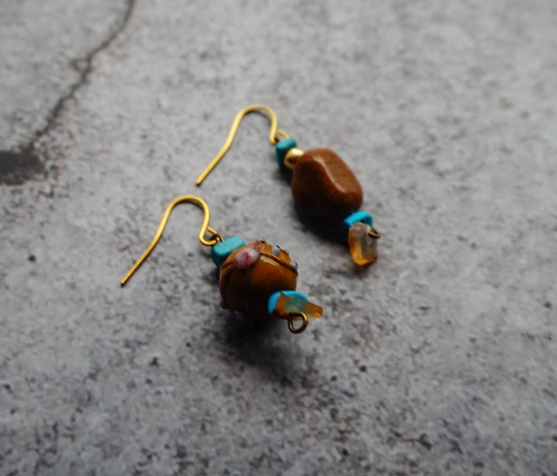 Handmade Earrings | Forest - Earrings & Clip-ons - Colored Glass Brown