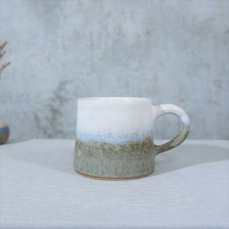 青灰末小山形杯-約200ml,茶杯,馬克杯,水杯,咖啡杯 - 咖啡杯/馬克杯 - 陶 多色
