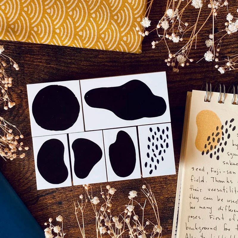WAGARA rubber stamp set - 印章/印台 - 木頭 白色
