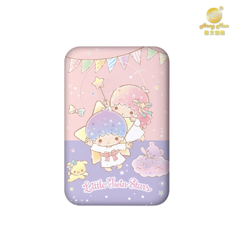 【Hong Man】三麗鷗雙星仙子 多功能磁吸無線行動電源 TS星光閃閃 - 行動電源/充電線 - 塑膠 
