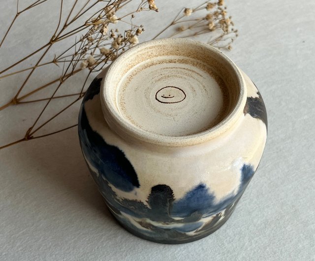 茶道具　茶器　茶碗 16214/茶道具 茶碗 抹茶椀 在銘 陶印有 未使用 紙箱 茶器