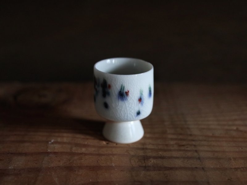 柴燒迷你高腳杯 / 清酒杯_k01 - 酒杯/酒器 - 瓷 白色