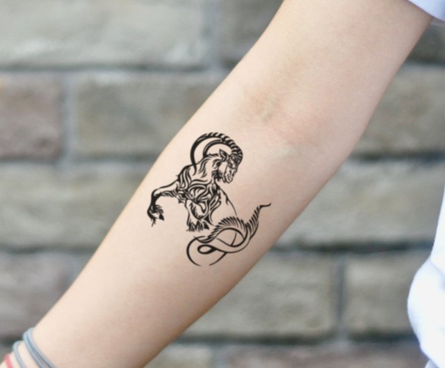 capricorn goat tattoos for men