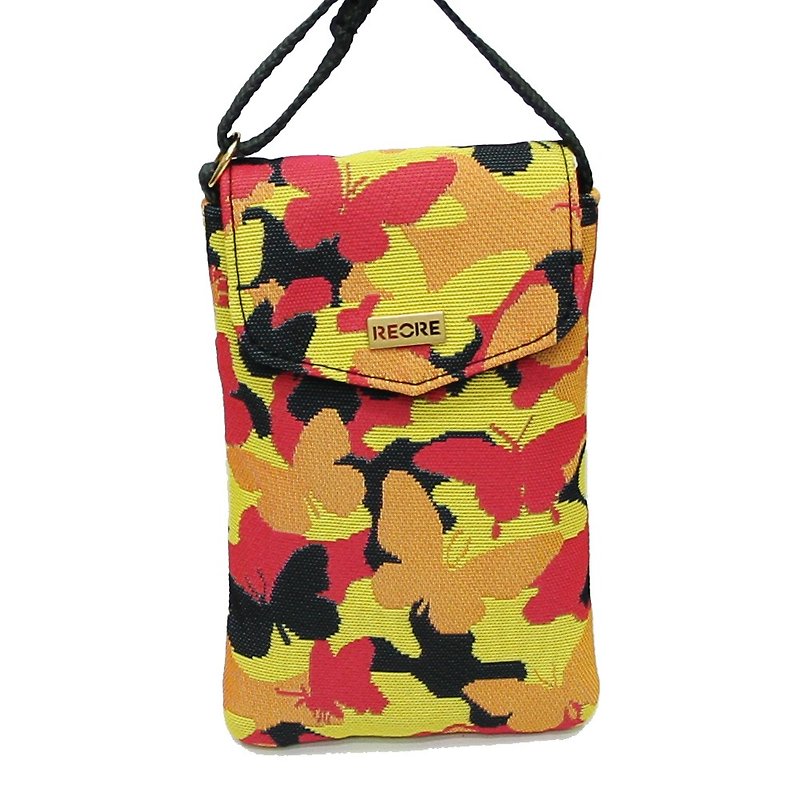 Handmade Cell phone / Crossbody Bag  /  Jacquard Weave / Water Repellent - Messenger Bags & Sling Bags - Waterproof Material Multicolor
