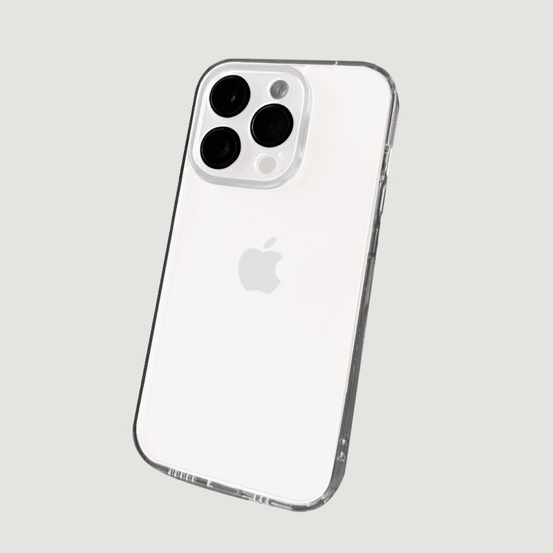 【ENABLE】iPhone Transparent Matte Lens Fully Covered Tempered Glass Shockproof Phone Case - Phone Cases - Other Materials Transparent