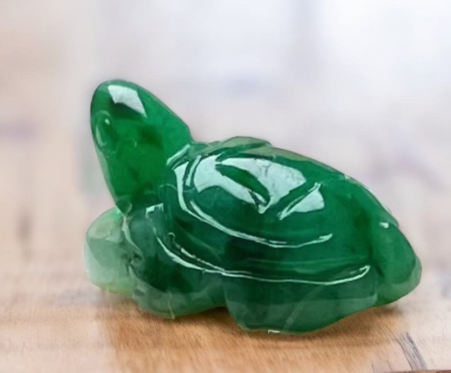 激安直営店 縁起と長寿】グリーン翡翠亀 A級品 Yingluo ショップ - | 工芸品