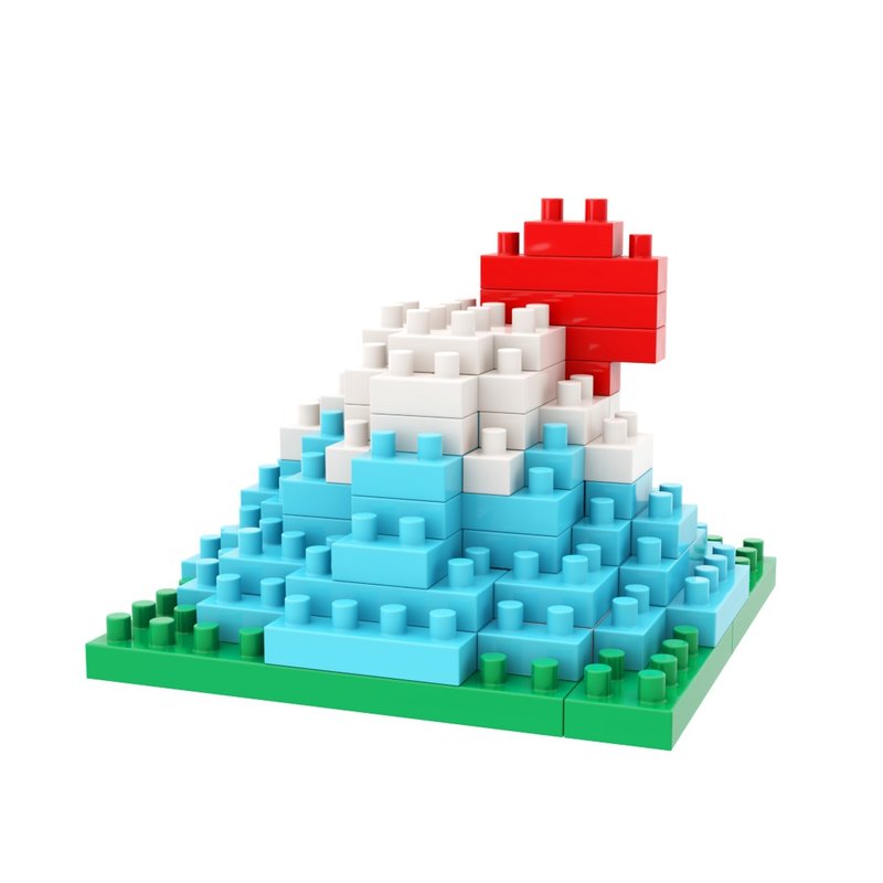 Archbrick Japan Mount Fuji Brick - Items for Display - Plastic Multicolor