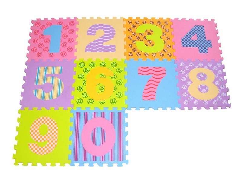 Safe Picnic MIT Baby Crawling Mat Cleverly Matching Mat Pattern Mat Printing (Cute Digital) - Crawling Pads & Play Mats - Other Materials Multicolor