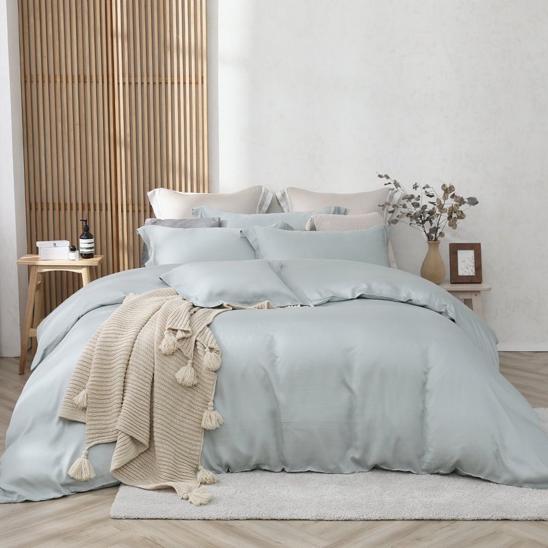 HOYACASA 300 Woven Tencel Bed Bag Set of Four Thin Quilt Covers/Dual-Purpose Quilt Covers- Mu Yelv - เครื่องนอน - วัสดุอีโค สีเขียว
