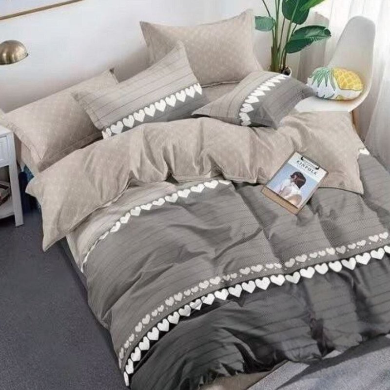 低調心心 台灣製 舒柔棉 單人/雙人/加大 薄床包被套組 - 寢具/床單/被鋪 - 其他材質 