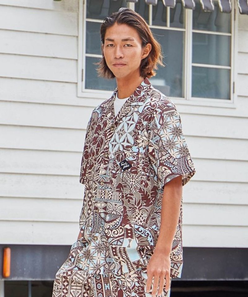 【熱門預購】太平洋島嶼復古部落印花夏威夷襯衫(3色) 4CA-5117 - 男襯衫/休閒襯衫 - 其他材質 