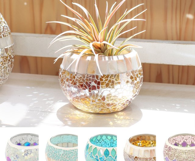 花瓶の花　天然石と貝殻によるモザイクアート 花瓶の花 天然石と貝殻によるモザイクアート 2025最新のスタイル
