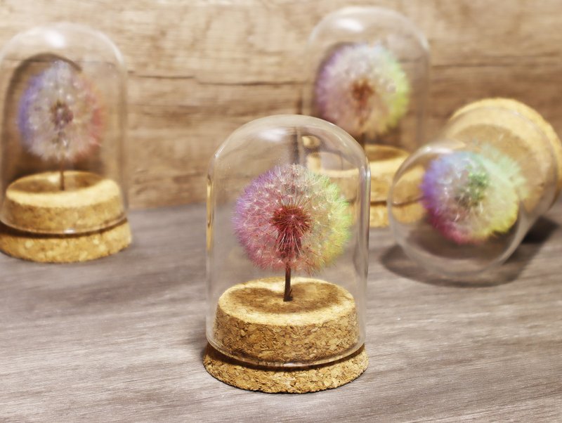 Mengtianya dandelion colorful pompom glass jar - Items for Display - Plants & Flowers White