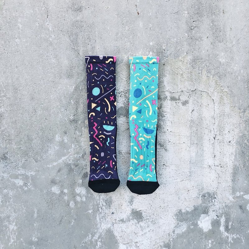 [Mint and Grape Party] 2 pairs of limited time offer - Socks - Cotton & Hemp Purple