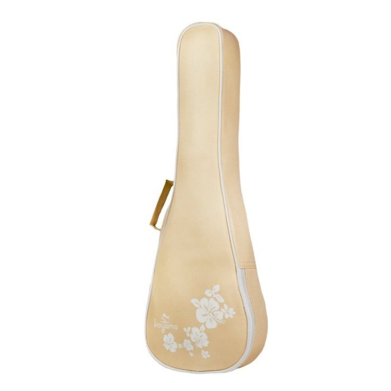 21 inch ukulele bag hibiscus flower piano bag off-white Flora Ukulele Bag - กีตาร์เครื่องดนตรี - เส้นใยสังเคราะห์ ขาว