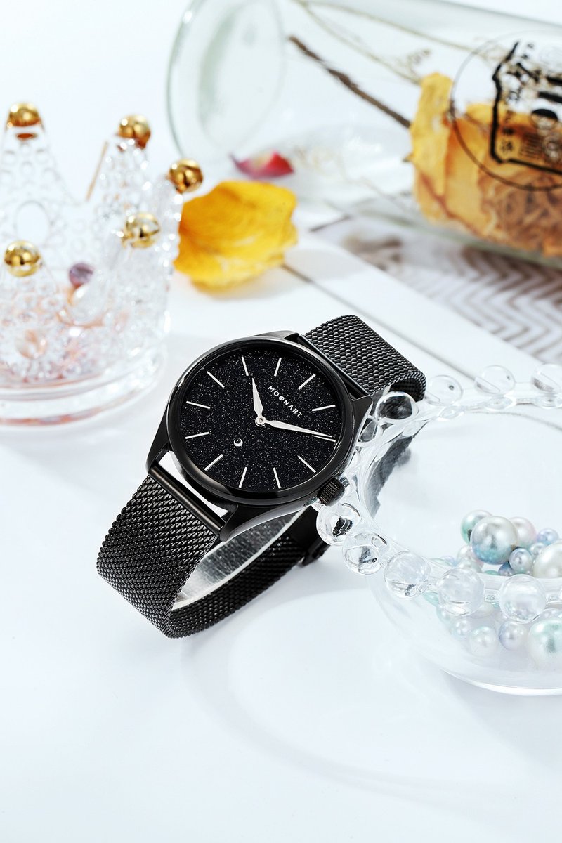 Space Collection - Galaxy Black+ - Women's Watches - Stainless Steel Black