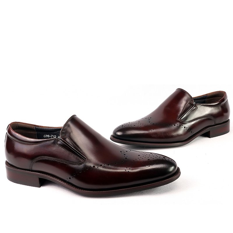 sixlips rendering carved loafers - Men's Oxford Shoes - Genuine Leather Brown