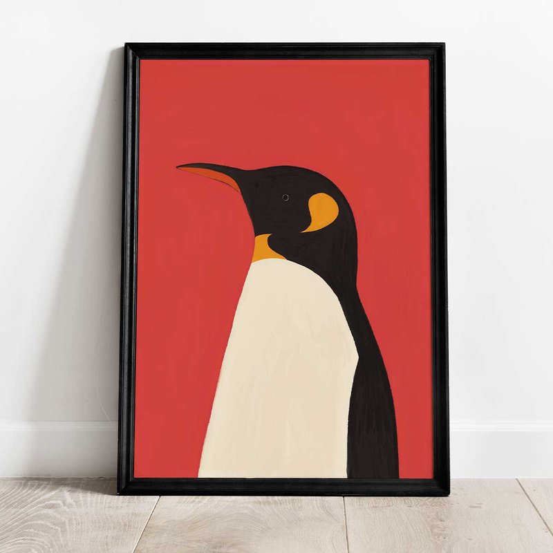 PENGUIN | Art print (A3) - 海報/掛畫/掛布 - 紙 紅色