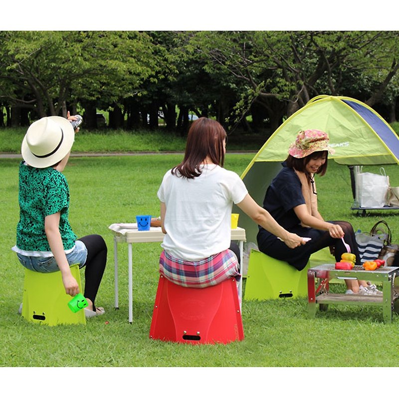 【PATATTO】300 Series Japanese Folding Chair Yellow Camping Chair Paper Chair Folding Chair - Camping Gear & Picnic Sets - Waterproof Material Yellow