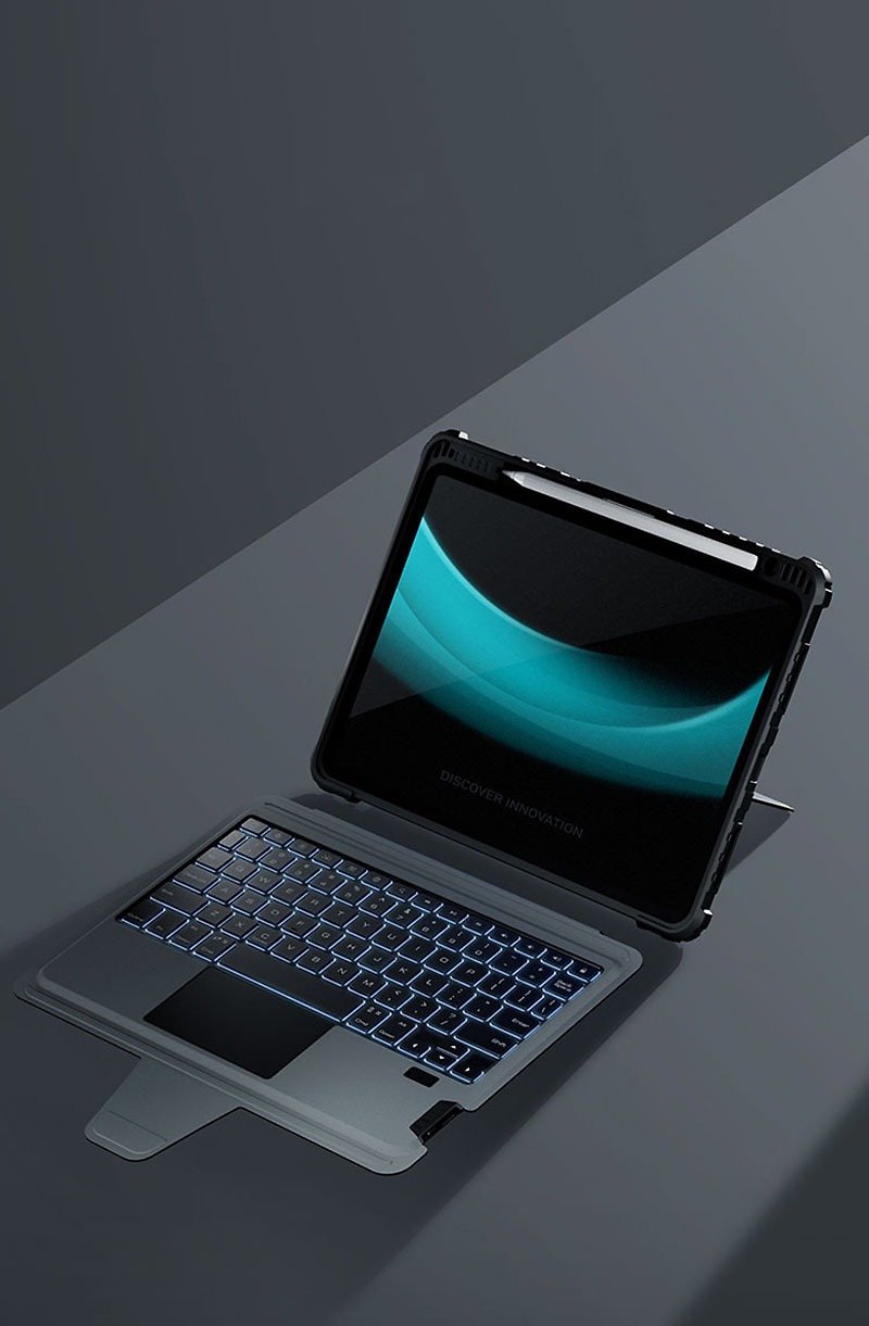 Apple iPad 7/8/9 10.2 inch 2019/2020/2021 Huneng iPad Keyboard Case - Tablet & Laptop Cases - Plastic Black