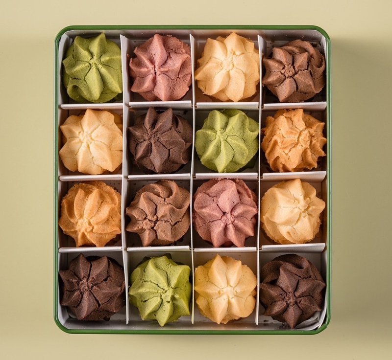 日式風呂敷 • 繽紛曲奇禮盒 - 手工餅乾 - 其他材質 綠色