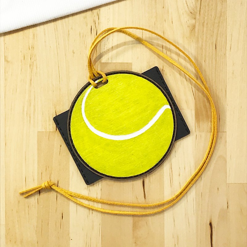 [Luggage Tag, ID Cover] Tennis Luggage Tag - ป้ายสัมภาระ - วัสดุกันนำ้ สีเหลือง