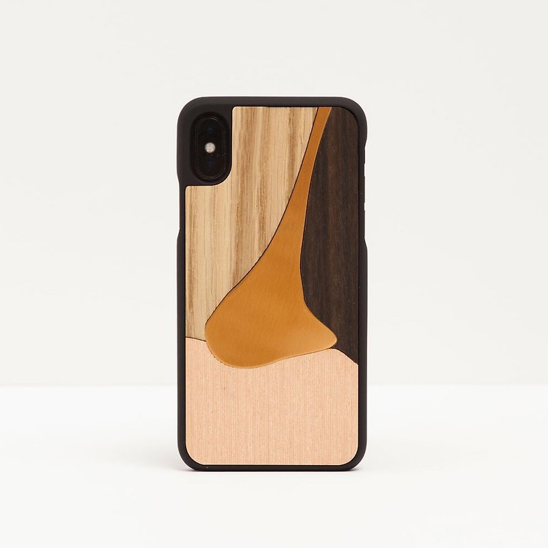 [予約購入]丸太携帯ケース/ゴールドパウダー -  iPhone Samsung - スマホケース - 木製 