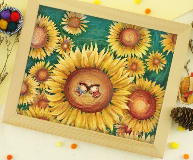 Stephy Heart Of Sunflower Wall Art Picture Living Room Decoration Bedroom Shop Stephydesignhk Items For Display Pinkoi