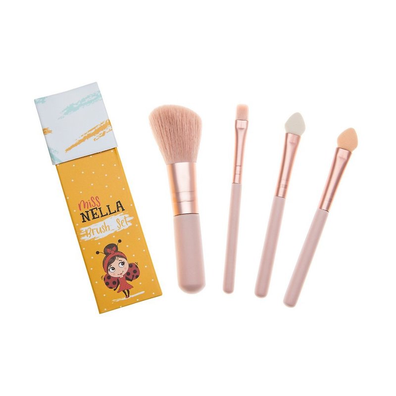 British [Miss NELLA] Children's Makeup Brush Set (4-piece set) ***NEW*** - Makeup Brushes - Other Materials Multicolor
