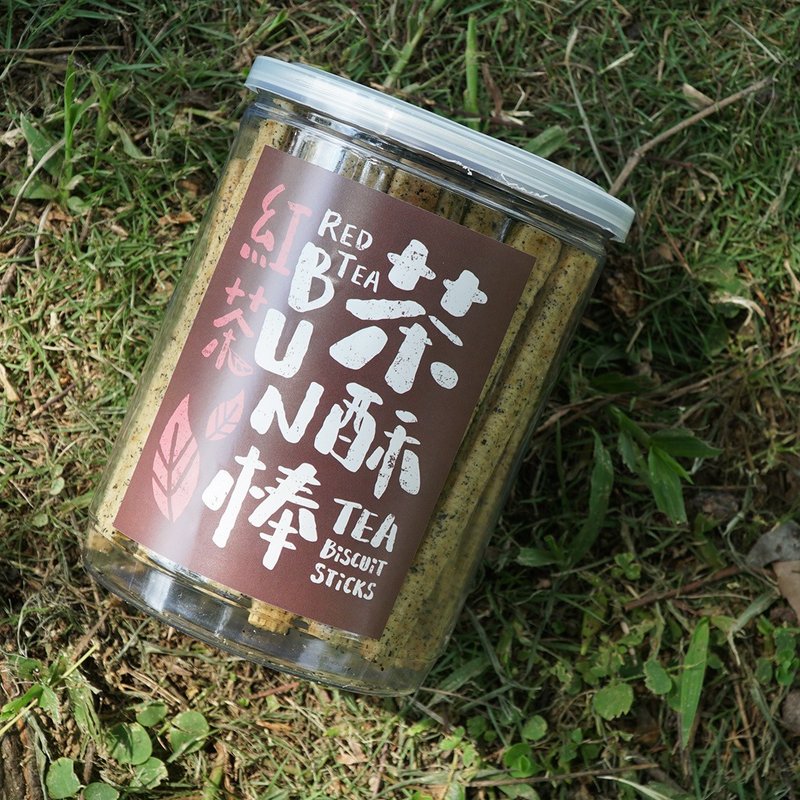 紅茶茶酥BUN棒/茶葉牛奶棒/茶酥餅乾棒 - 零食/點心 - 塑膠 紅色