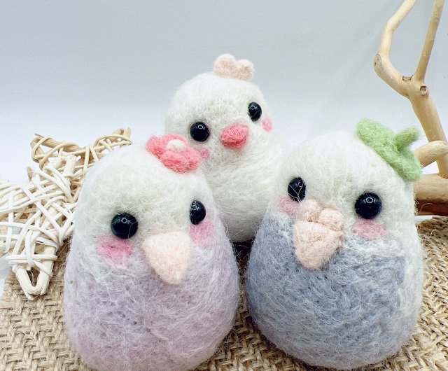 ウールフェルトQ版鳥の家族 - ショップ The Tiny Room. 編み物/刺繍