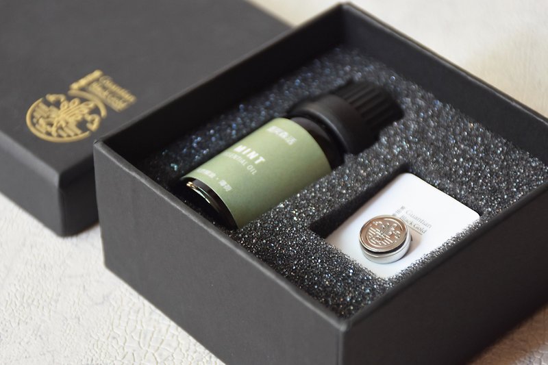 Wujin mask fragrance buckle gift box (mask buckle + natural essential oil 10ml) - น้ำหอม - สแตนเลส สีเทา
