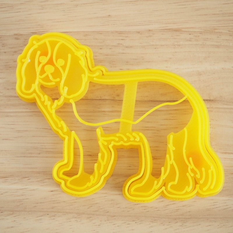 Cavalier dog cookie cutter & stamp　whole body　Made by 3d printer - Cookware - Plastic Yellow
