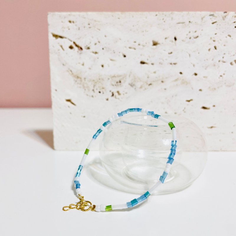 Dopamine bracelet/luck and fortune/crystal healing/Aogang energy tower/Mother’s Day gift/gift giving - สร้อยข้อมือ - อะคริลิค สีน้ำเงิน