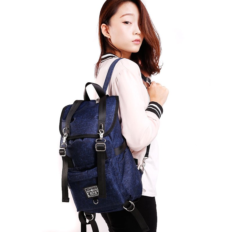 2016RITE 軍袋包(M) - 深牛仔 - 後背包/書包 - 紙 藍色